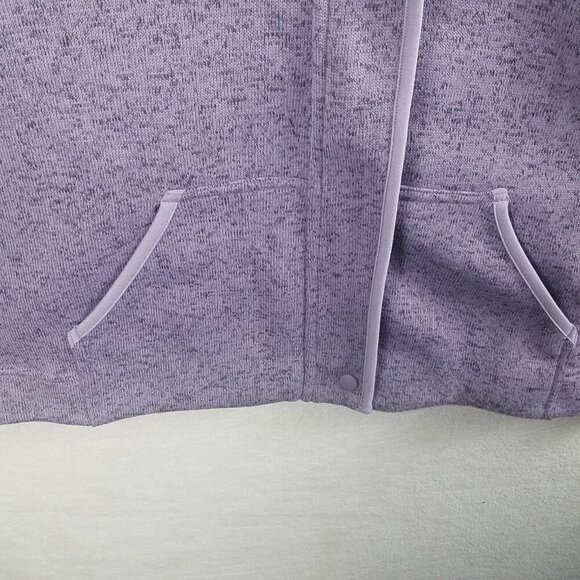 CHAMPION Woman's XL Purple heather Jacket Sweater Knit Zip Pockets Outdoors - Picture 6 of 16